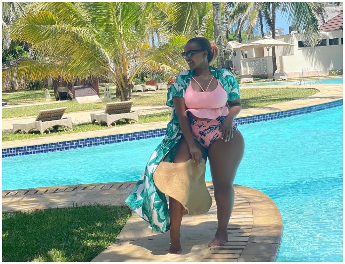 Mali Safi Kama Mahindi Ya Trans Nzoia! Grace Msalame Awestrikes Fellow Celebs With Her Bikini Photos