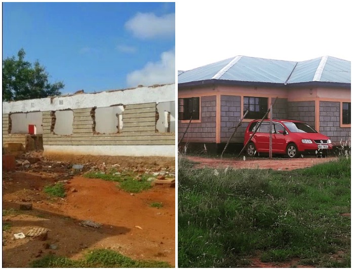 Photos Of Nyota Ndogo's Bungalow That Was Demolished Vs The Mansion She Built Later