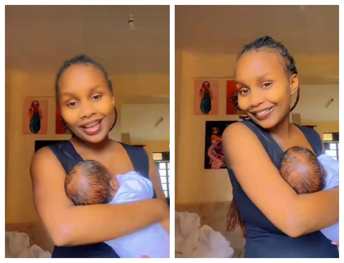 Baha's 20-Year-Old Wife Shows Off Their Gorgeous Daughter Baby Astra Nyambura