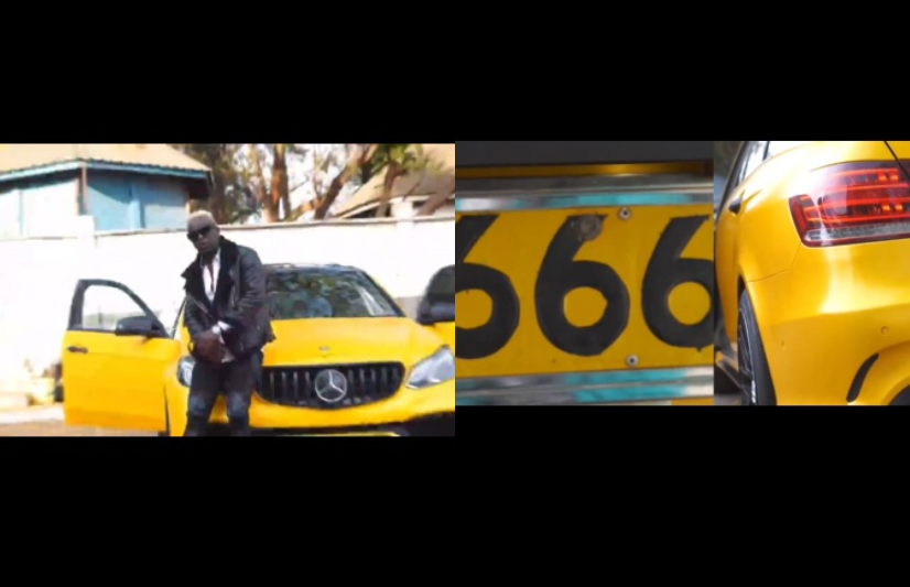 Willy Paul Shows Off New Mercedes Which Has Mark Of The Beast 666 On The Number Plate  