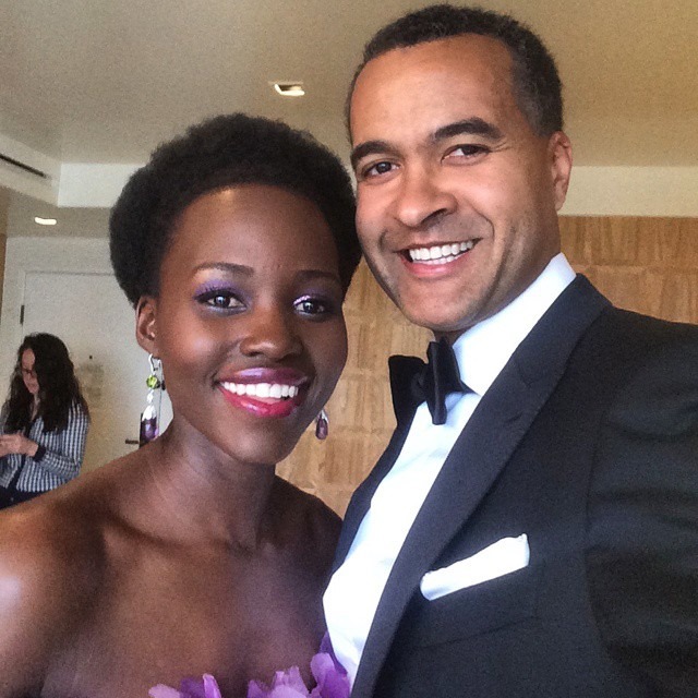 Lupita Nyong'o with her cousin Dr Omondi Nyong'o 