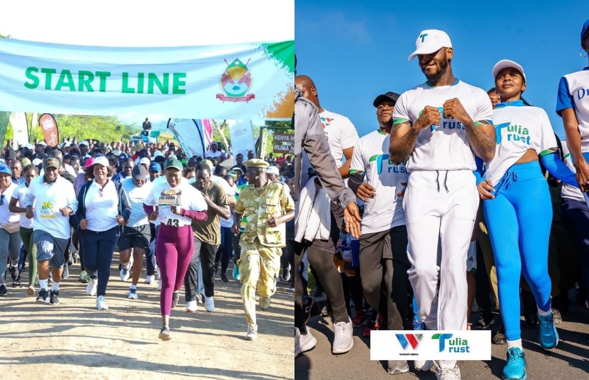 Akothee, Diamond Platnumz Concurrently Hold Marathon Races In Homa Bay And Mbeya
