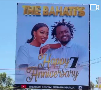 Diana Marua and Bahati have erected billboard